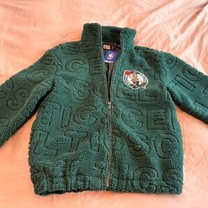 NBA Boston Celtics Green Sherpa Zip-Up Jacket